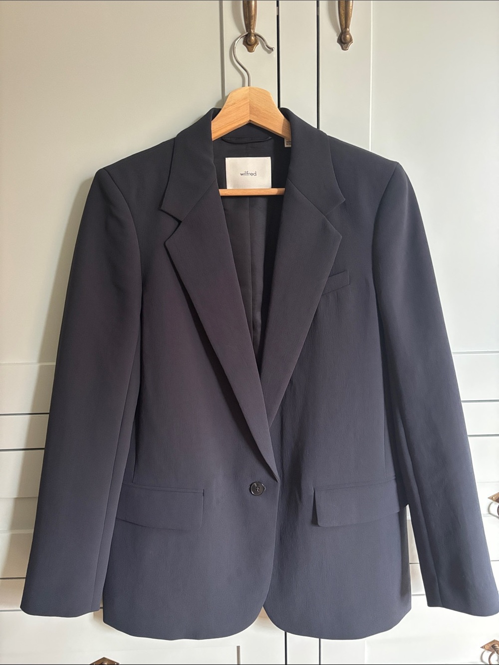 Wilfred Navy Single-Button Notch-Lapel Blazer and Pants Set